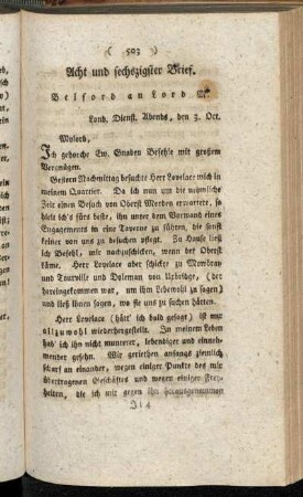 Acht und sechszigster Brief. Belford an Lord M. - Siebenzigster Brief. Belford an Lord M.