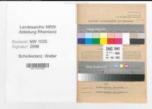 Entnazifizierung Walter Schickedanz , geb. 23.06.1903 (Steiger)