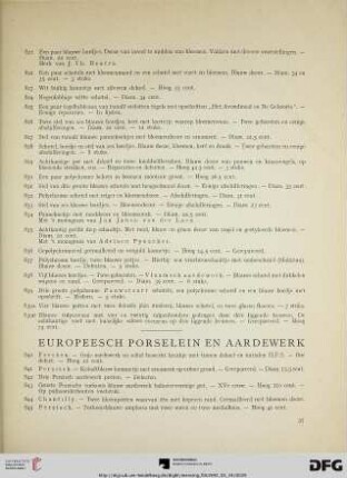 Europeesch porselein en aardewerk (Nr. 840-865)