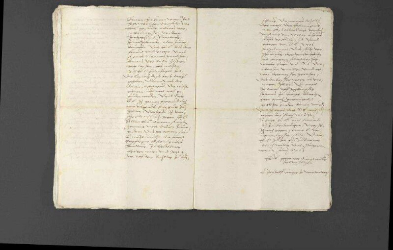 Schriftwechsel zwischen Pfalzgraf Wolfgang und Herzog Christoph von Württemberg bezüglich der von Herzog Albrecht V. von Bayern aufgenommenen Gerüchte, der Pfalzgraf plane den Verkauf einiger Ämter des Herzogtums Neuburg.
