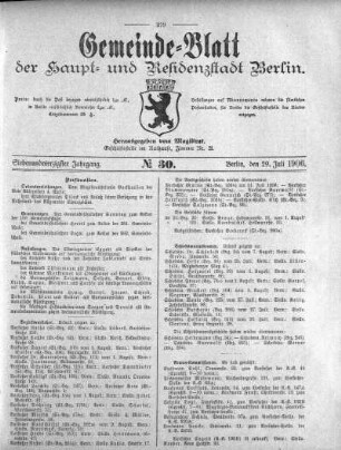 1906,30: No. 30, 29. Juli 1906