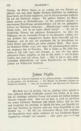 Zehnte Vigilie: Die Leiden des Studenten Anselmus in der gläsernen Flasche ...