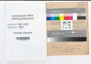 Entnazifizierung Heinrich Arnolds , geb. 18.02.1896 (Lehrer)
