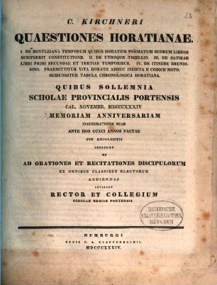 Quaestiones Horatianae