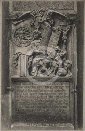 Epitaph an der Sakristeiwand der Friedenskirche in Schweidnitz