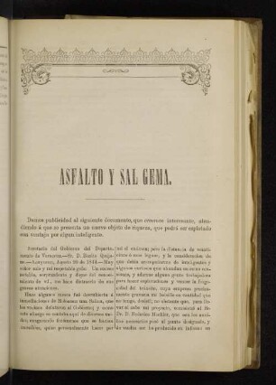 Asfalto y sal Sal Gema.