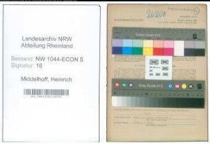 Entnazifizierung Heinrich Middelhoff , geb. 04.03.1903 (Kaufmann)