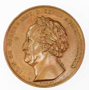 Medaille auf den Tod des Dichters Johann Wolfgang von Goethe