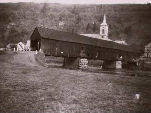 Tschechien, Rodisfort, gedeckte Holzbrücke
