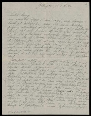 Brief von Helene Ehrenberg an Franz Rosenzweig