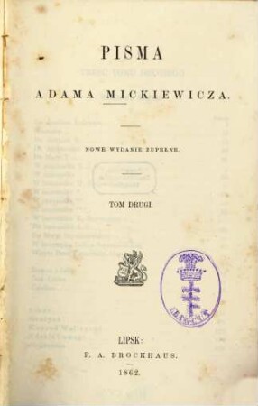 Pisma Adama Mickiewicza, 2