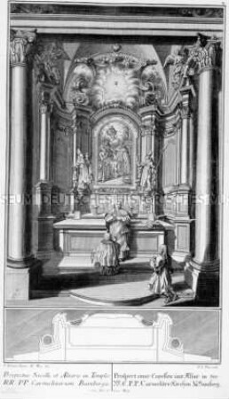 Altar und Kapelle, Blatt 10 aus der Mappe "Altäre und Beichtstuhl aus Bamberg"