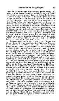 Freundlichkeit und Dienstgefälligkeit, (Erhaltung derselben)
