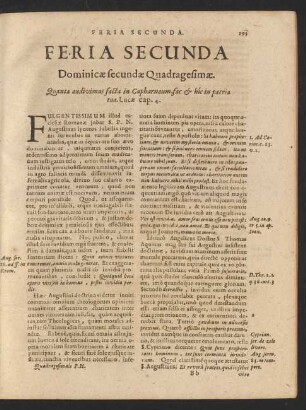 Feria Secunda Dominicae secundae Quadragesimae.