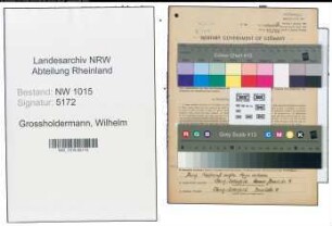 Entnazifizierung Wilhelm Grossholdermann , geb. 27.08.1900 (Gastwirt)