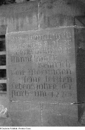 Gedenkstein für Heinrich von Morungen