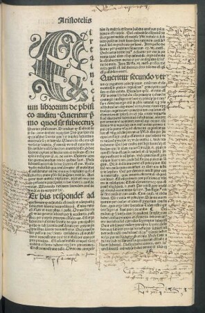 Circa inicium librorum de phisico auditu ...