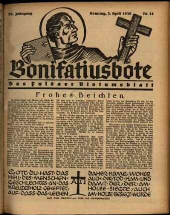 Ausgabe vom Sonntag, den 03. April 1938.