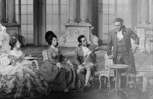 Szenenbilder aus der Oper "Capriccio" von R. Strauss, Städtische Oper Berlin, November 1956 : Oper in einem Akt
