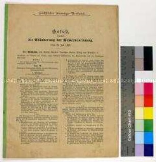 Veröffentlichung des Gesetzes zur Abänderung der Gewerbeordnung durch den Sächsischen Innungsverband