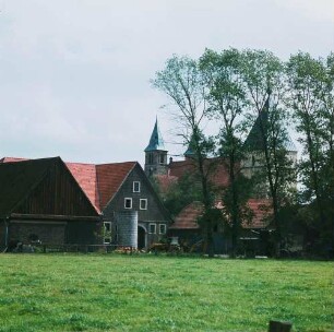 Bösensell. Blick auf die Pfarrkirche St. Johannes Baptist