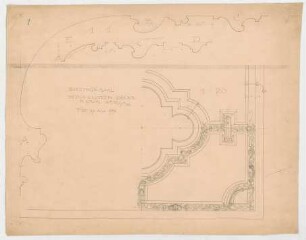 Thiersch, Friedrich von; München; Justizpalast - Deckenabwicklung; Deckenprofile (Schnitte)