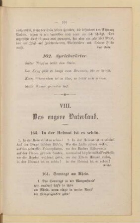 VIII. Das engere Vaterland