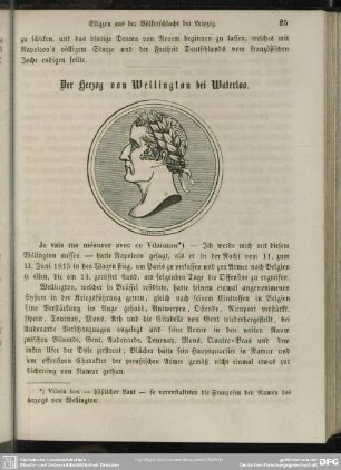 Der Herzog von Wellington bei Waterloo