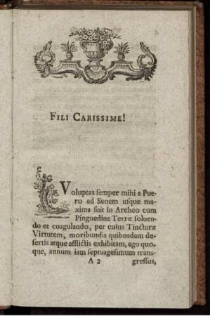 Fili Carissime!