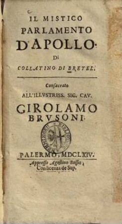 Il Mistico Parlamento D'Apollo