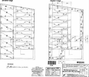 Ludwigsburg: Nebengebäude BM Sozialgebäude Mattenverlegeplan Decke ü.Untergeschoß