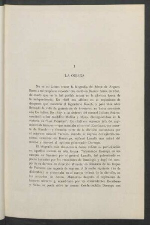 I - La odisea