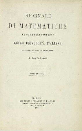 15: Giornale di matematiche