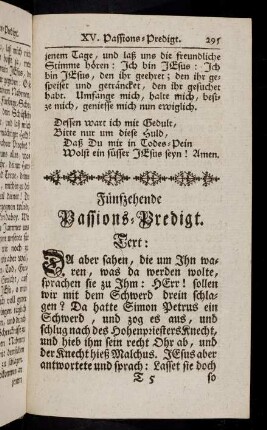 295-326, Fünfzehende Passions-Predigt