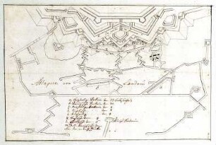 WHK 12 Spanischer Sukzessionskrieg 1701-1713 bis zum Frieden von Rastatt: Plan des Angriffs auf Landau, 13. September 1704