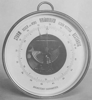 Aneroidbarometer als Zimmerbarometer von Fuess : Technikgeschichte | Physik | Mechanik | Messung des Luftdruckes | Barometer und Barographen