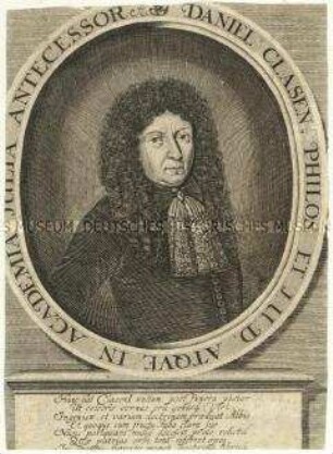 Porträt des Juristen und Philologen Daniel Clasen