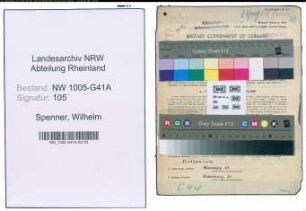 Entnazifizierung Wilhelm Spenner , geb. 19.02.1921 (Bahnpolizeibeamter)