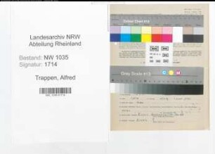 Entnazifizierung Alfred Von Der Trappen , geb. 14.07.1901 (Kaufmaennischer Angestellter)