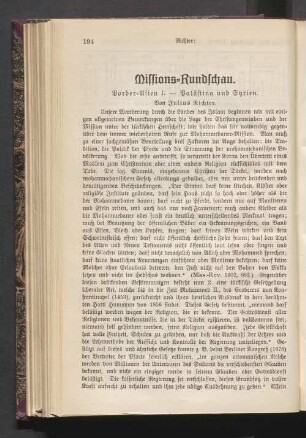 Missions-Rundschau