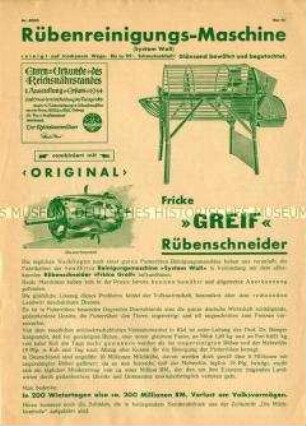 Rübenreinigungs-Maschine