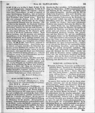 Schneckenburger, M.: Ueber den Ursprung des ersten Kanonischen Evangeliums. Ein kritischer Versuch. Stuttgart: Löflund 1834