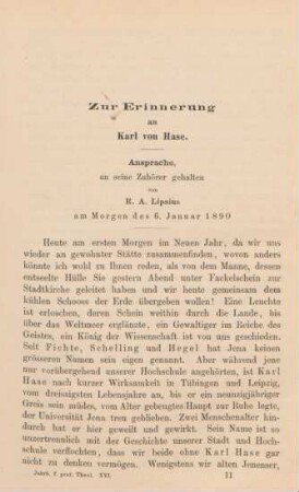 161-166 Zur Erinnerung an Karl von Hase