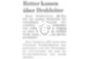 Retter kamen über Drehleiter