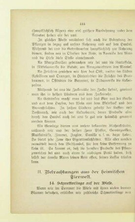 II. Betrachtungen aus der heimischen Tierwelt