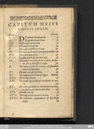 Capitum Huius Libelli Index.