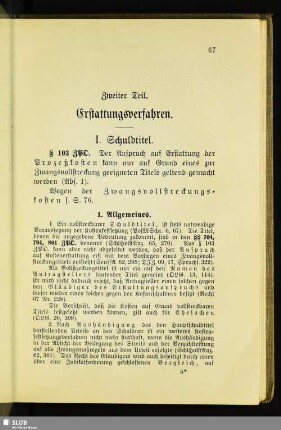 Zweiter Teil. Erstattungsverfahren