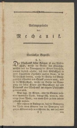 [1.] Vorläufige Begriffe