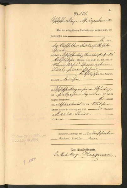 Standesamtsbuch der Stadt Aschaffenburg: Geburten 365/1900 - 184/1901