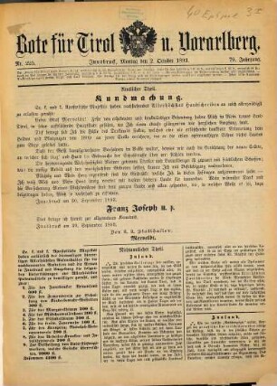 Bote für Tirol und Vorarlberg. 1893,10/12 = Jg. 79